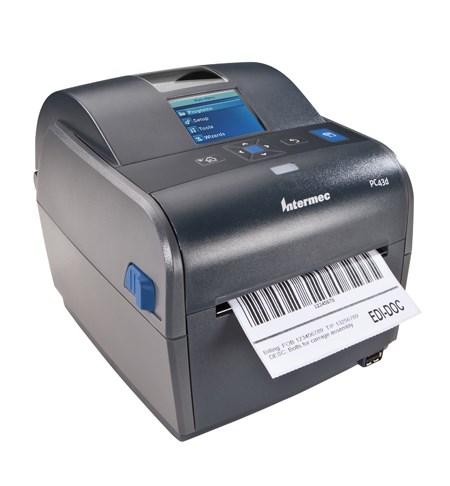 Honeywell (Intermec) PC43D Direct Thermal Desktop Label Printer, 4-Inch Label Printer, LCD/Icon Display, RTC, 203dpi/300dpi, EU Power Cord, Ethernet, RFID