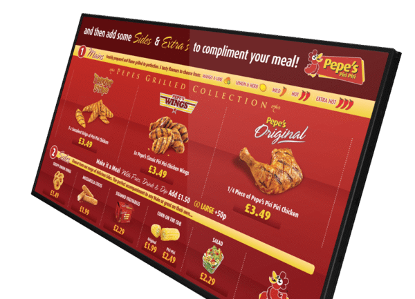 32" Network Digital Menu Board, Complete Package Solution, Wi-Fi Connection, LAN Connection, 24/7 Usage