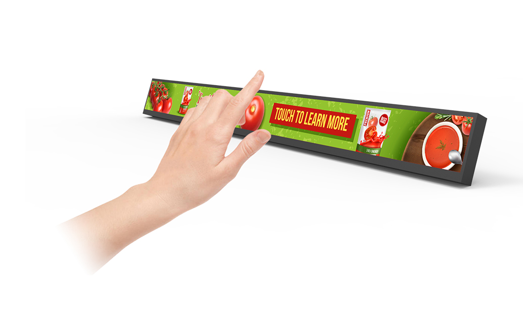 23" LCD Shelf Edge Touch Display, Ultra-Wide Aspect Ratio, Sleek Narrow Bezel, HD Display, 700cd/m² High Brightness - Image 3