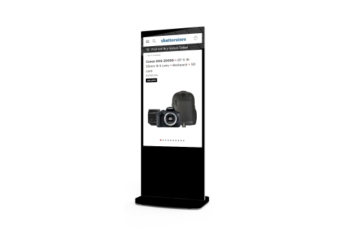 55" White Freestanding PCAP Touch Screen Posters, 10 Point PCAP Touch, Integrated Android Media Player, Lightweight Design, Internal Locker - Image 7