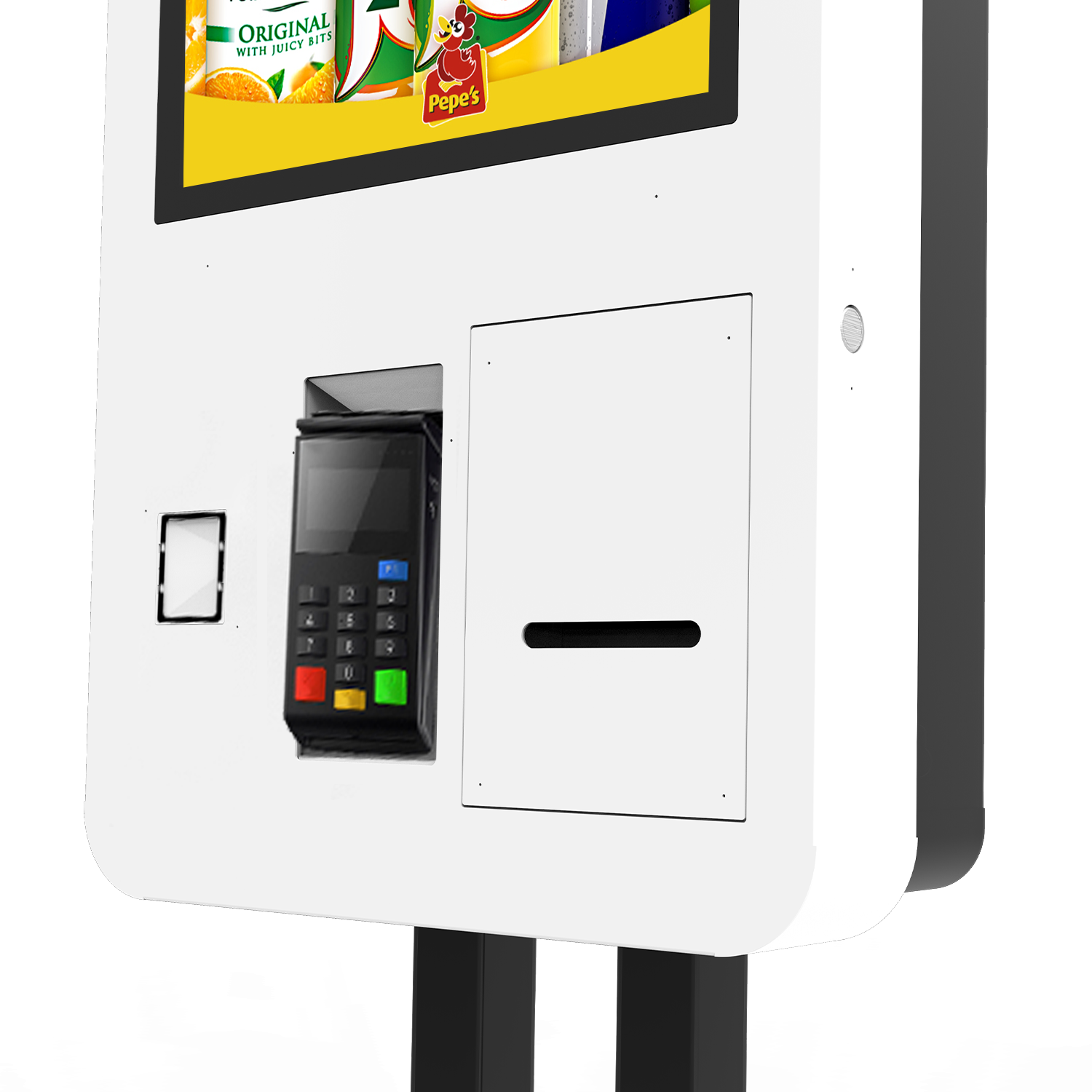 27" PCAP Self Service Kiosk, PCAP Touch Screen, Anti-Vandal Glass and Mounting, Integrated QR Code Scanner, Integrated Epson Receipt Printer - Image 3