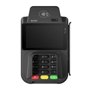 Sunmi P2 Smartpad Smart Payment Terminal T6A10, 4-Inch Color Screen, WVGA, 480 x 800, Capacitive Multi-touch, SUNMI OS, Cortex-A53 Quad-core 1.3GHz, 0.3MP Front Camera, 1GB RAM + 8GB Flash/2GB RAM + 16GB Flash, Wi-Fi, Bluetooth