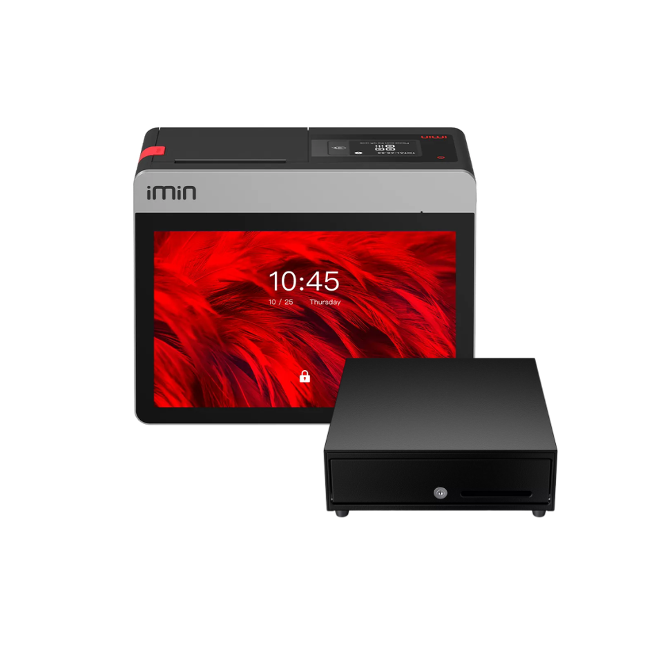 iMin Falcon 1 POS Bundle with SN33X33 Grey 24V Cash Drawer