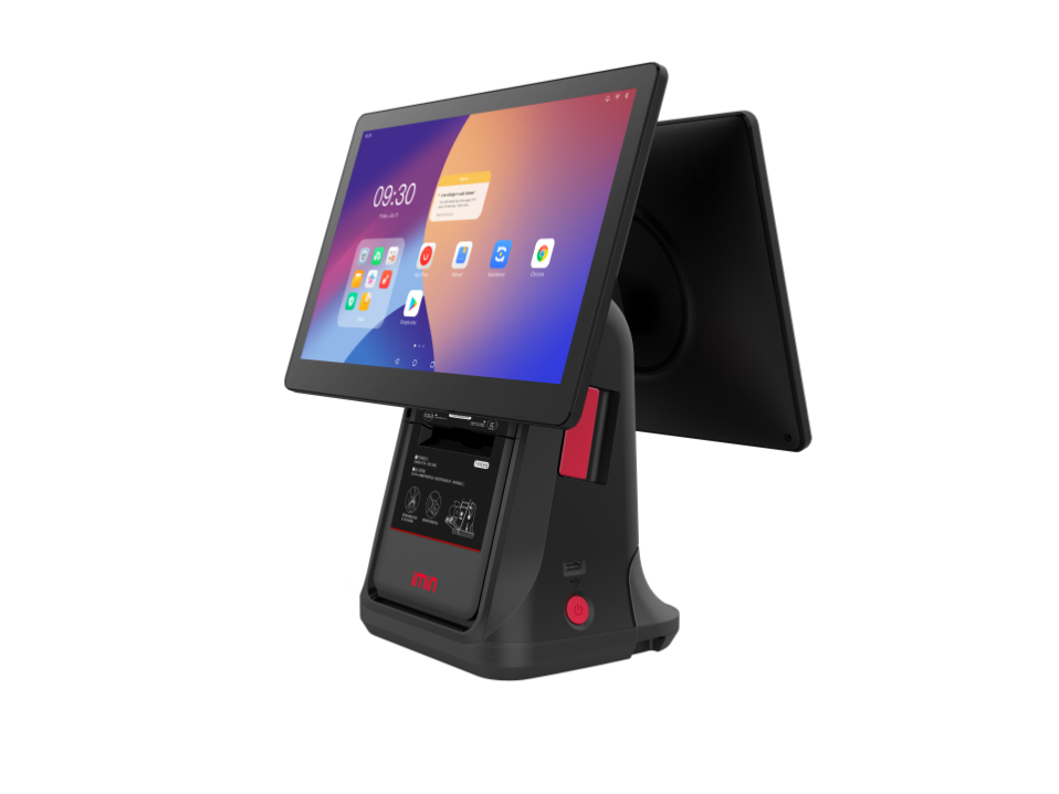 iMin D4-504 Desktop POS Terminal, EPOS Touch Terminal, Display 15.6″ + 10.1″ CFD, 80mm Thermal Printer - Image 5