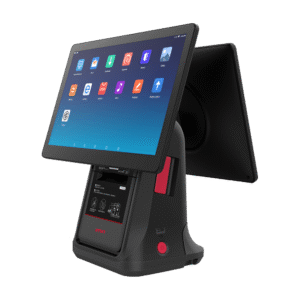 iMin D4-504 Desktop POS Terminal, EPOS Touch Terminal, Display 15.6″ + 10.1″ CFD, 80mm Thermal Printer