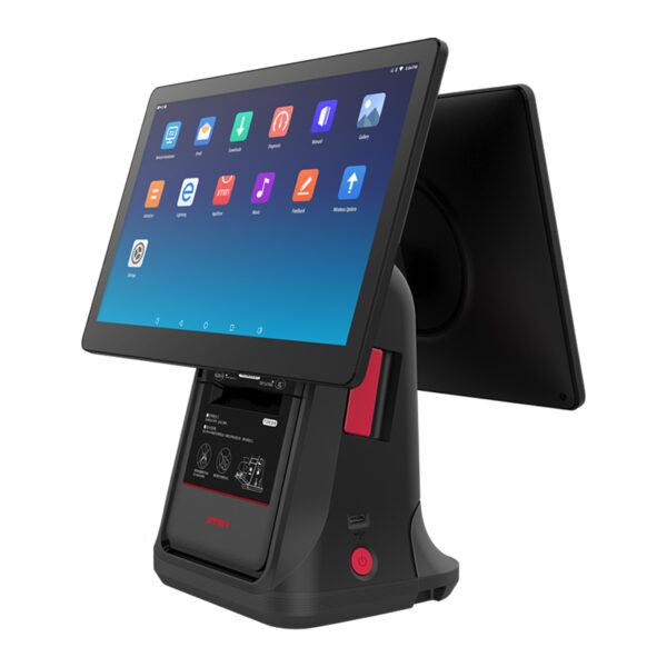 iMin D4-504 EPOS Touch Terminal – Display 15.6″ + 10.1″ CFD – 80mm Thermal Printer